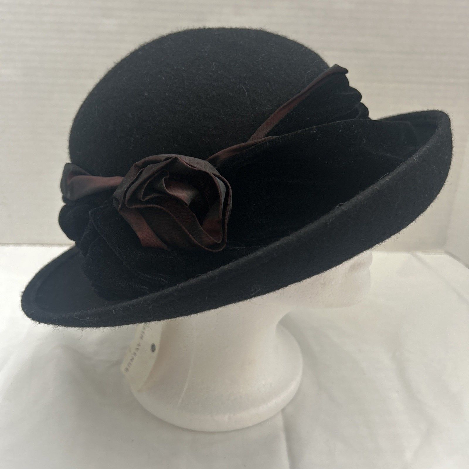 Vintage Saks 5th Avenue Bowler Hat Made In Italy 100% Wool
